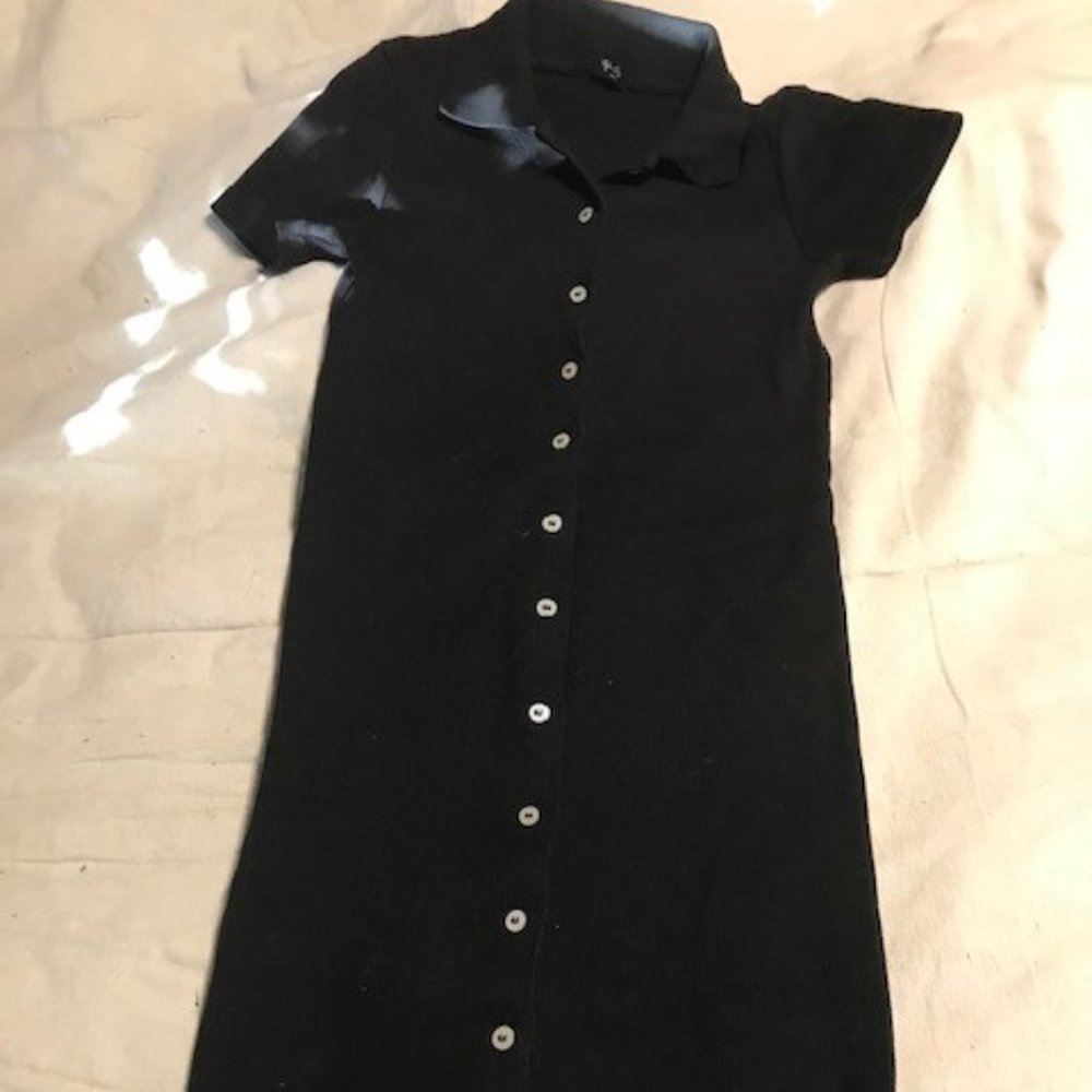 BLACK SWEATER DRESS